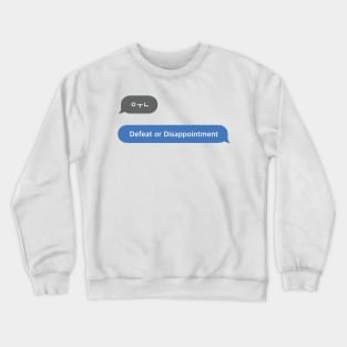 Korean Slang Chat Word ㅇㅜㄴ Meanings - Defeat or Disappointment Crewneck Sweatshirt